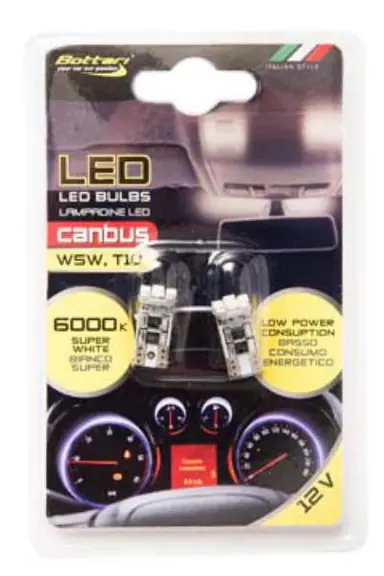 LAMPARA LED T10 CANBUS 12V. 2PZAS