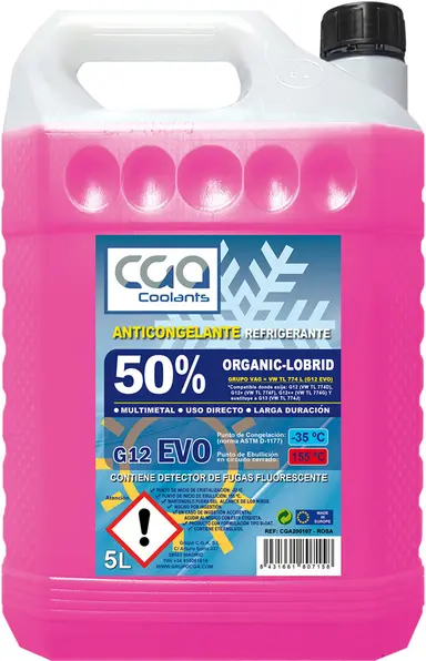 ANTICONGELANTE 50% G12 EVO ROSA 5L.