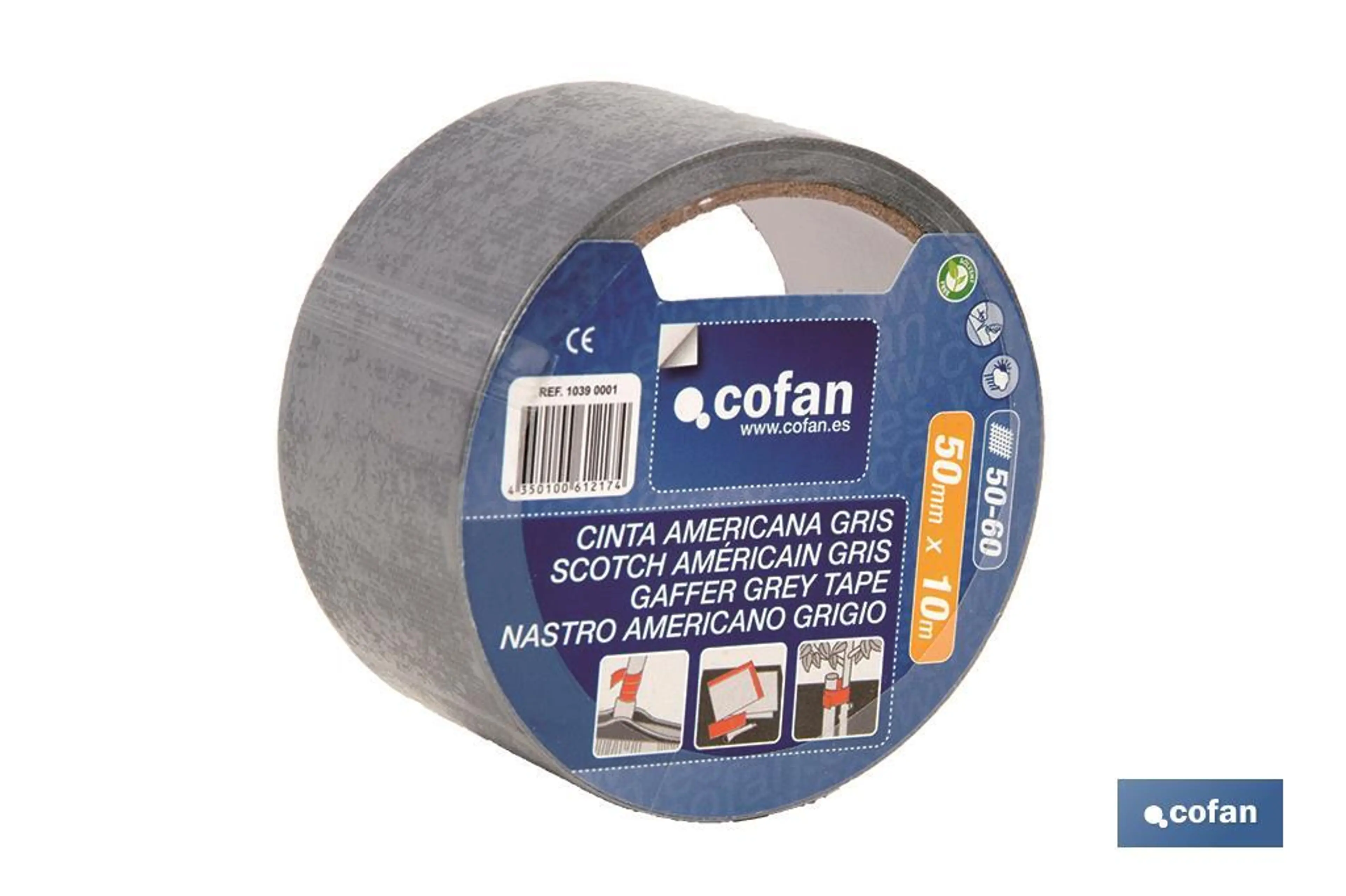 CINTA AMERICANA GRIS 50MM.X 25 MTS.