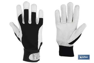 GUANTES VACUNO TELA + VELCRO