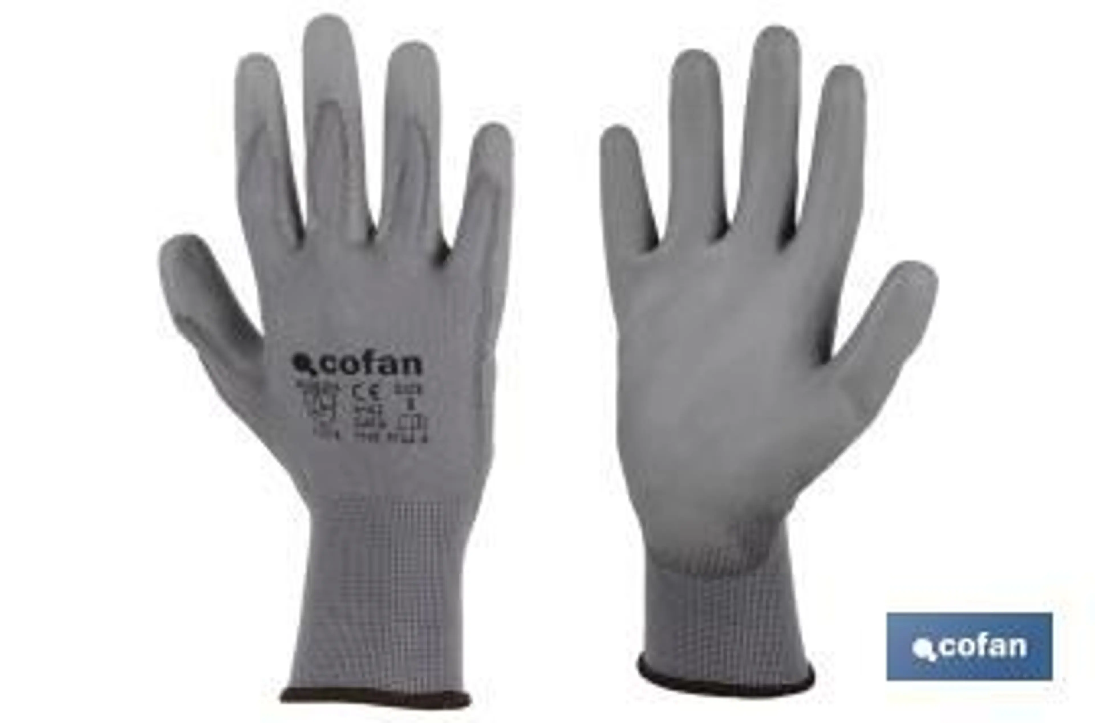 GUANTES 100% POLIESTER GRIS