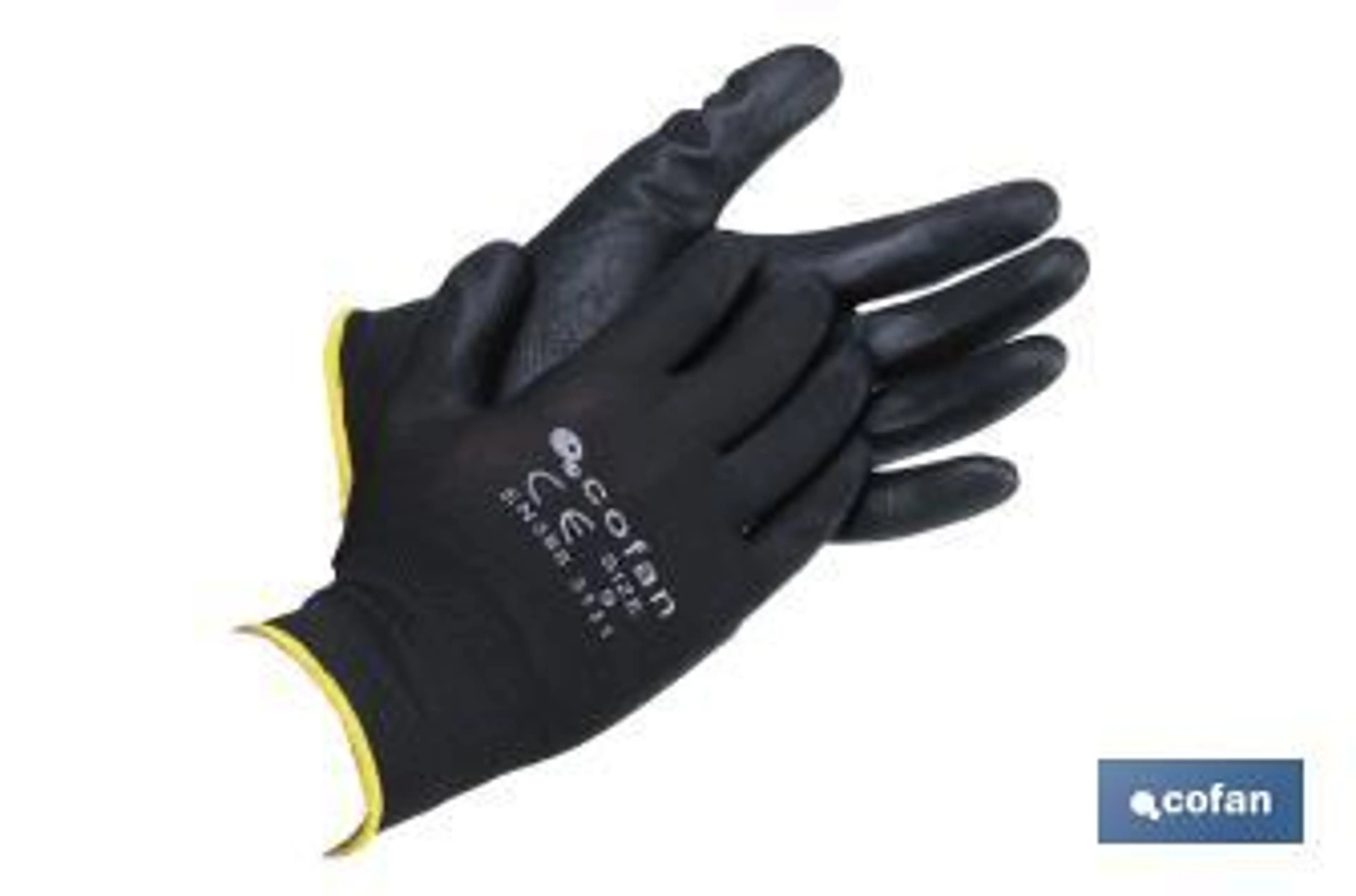 GUANTES 100% POLIESTER NEGRO