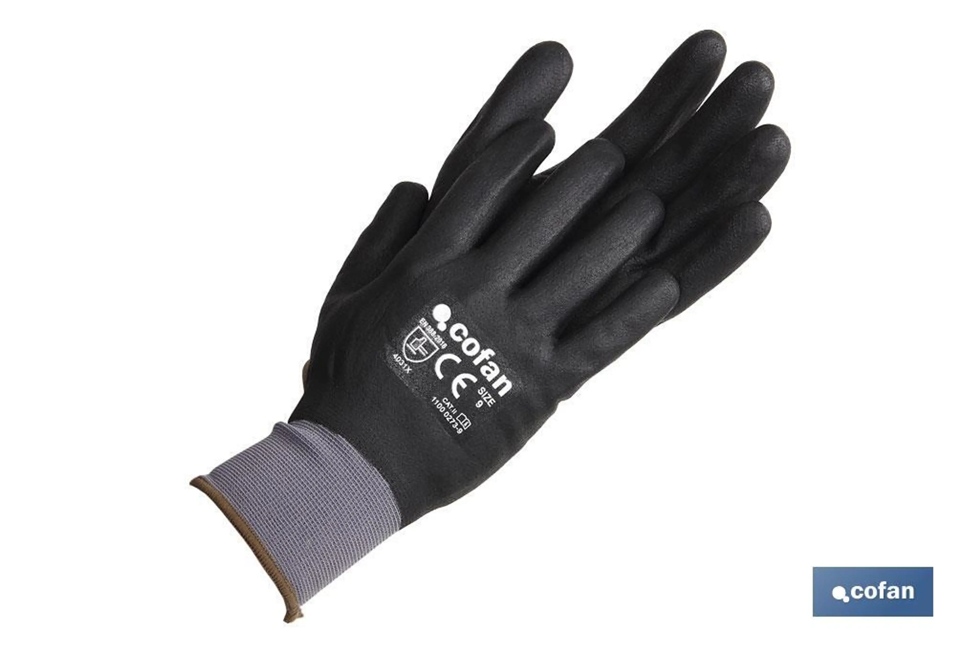 GUANTES IMPREG.FOAM NITRILO T-9