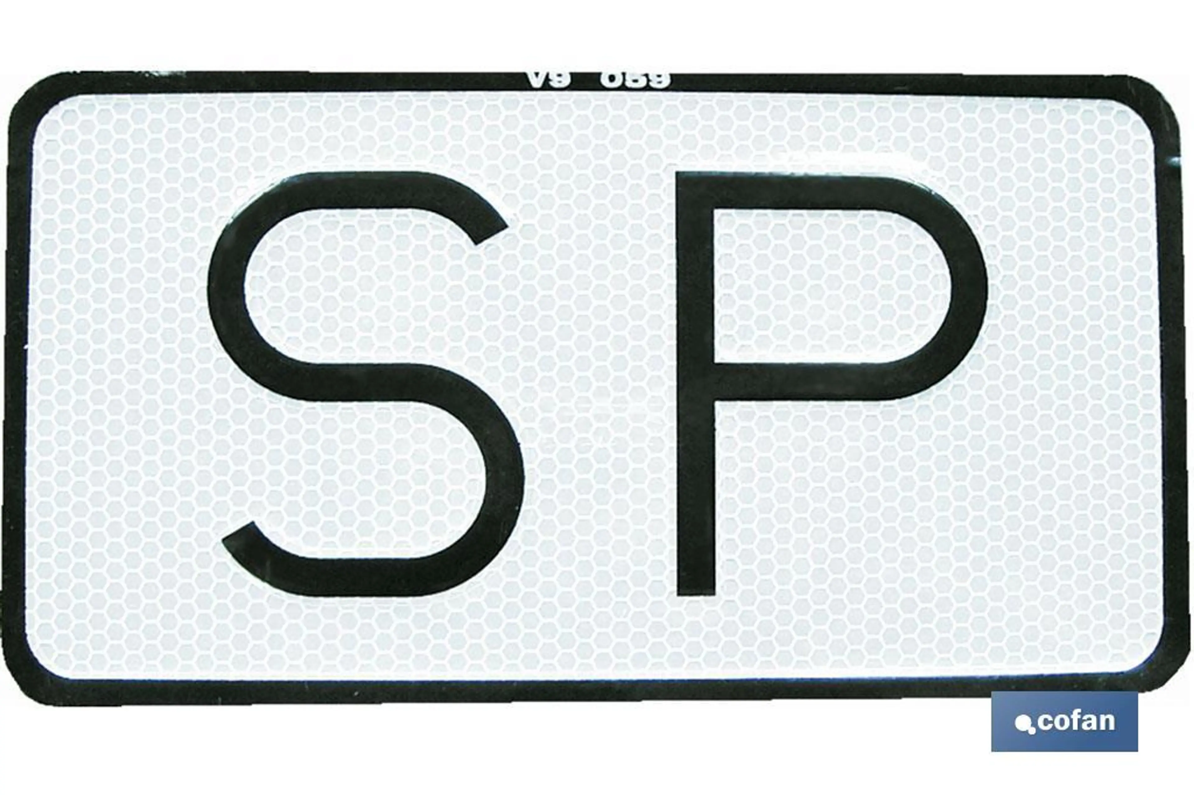 PLACA "SP" V-9  S.PUBLICO 15X7,5MM.