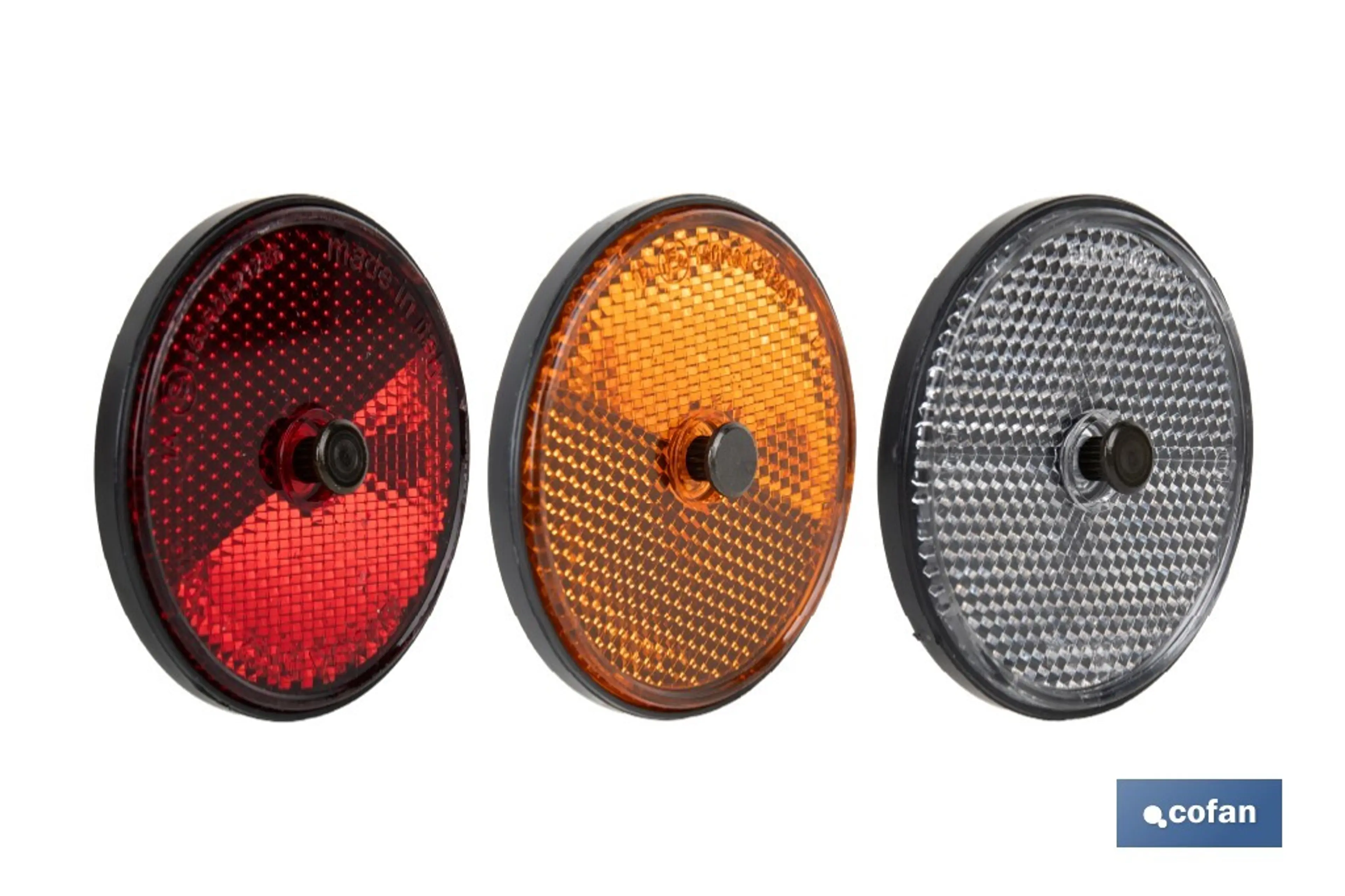 CATADIOPTRICO BLANCO 80MM C/TORNILL