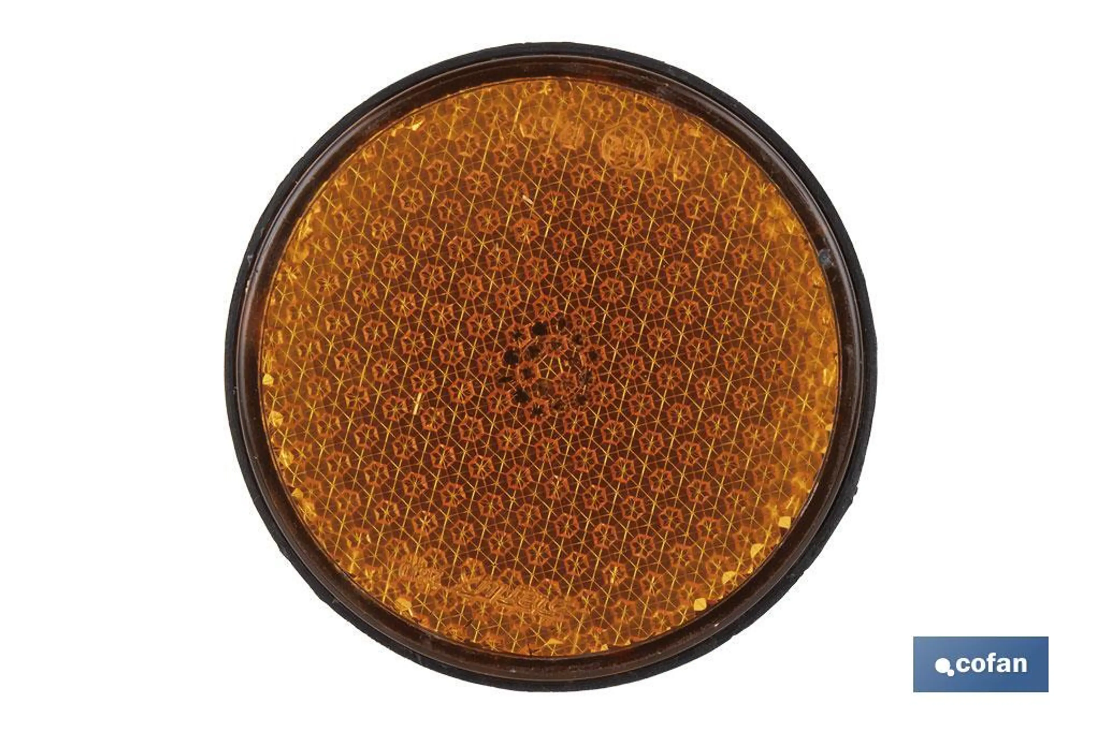 CATADIOPTRICO AMBAR 80MM C/TORNILLO