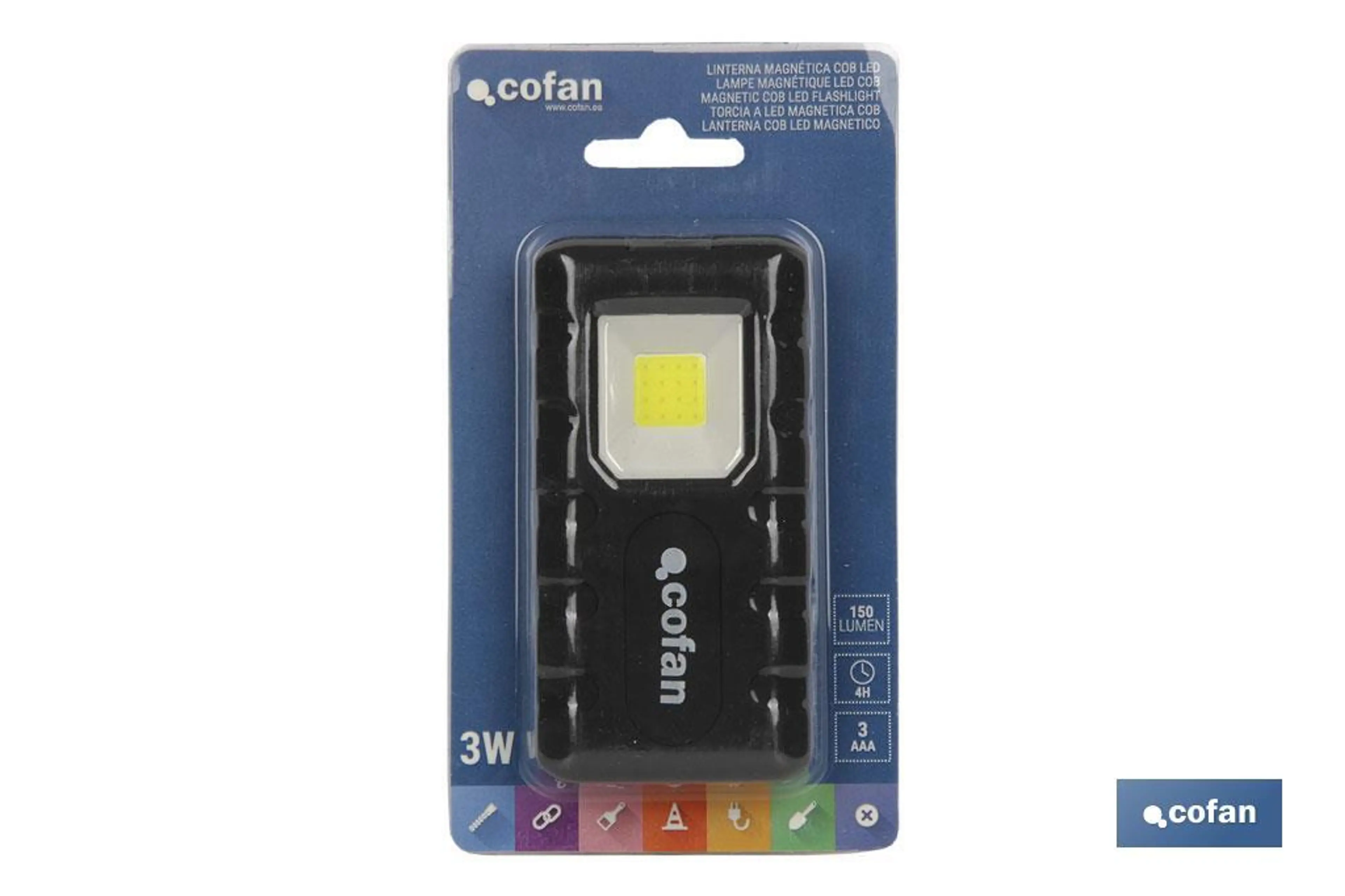 LINTERNA COB LED 3W 150LM BOLSILLO