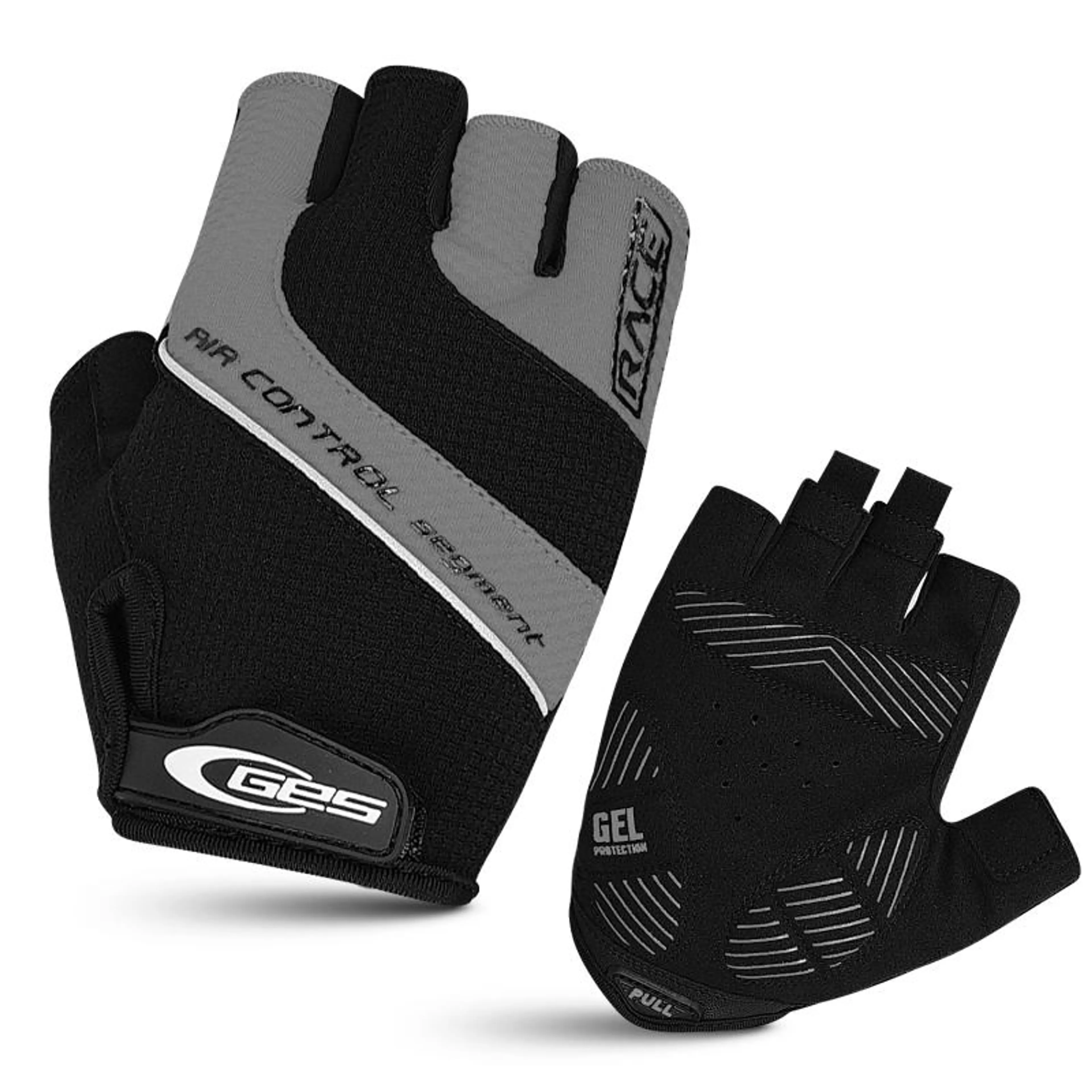 GUANTES RACE GRIS / NEGRO