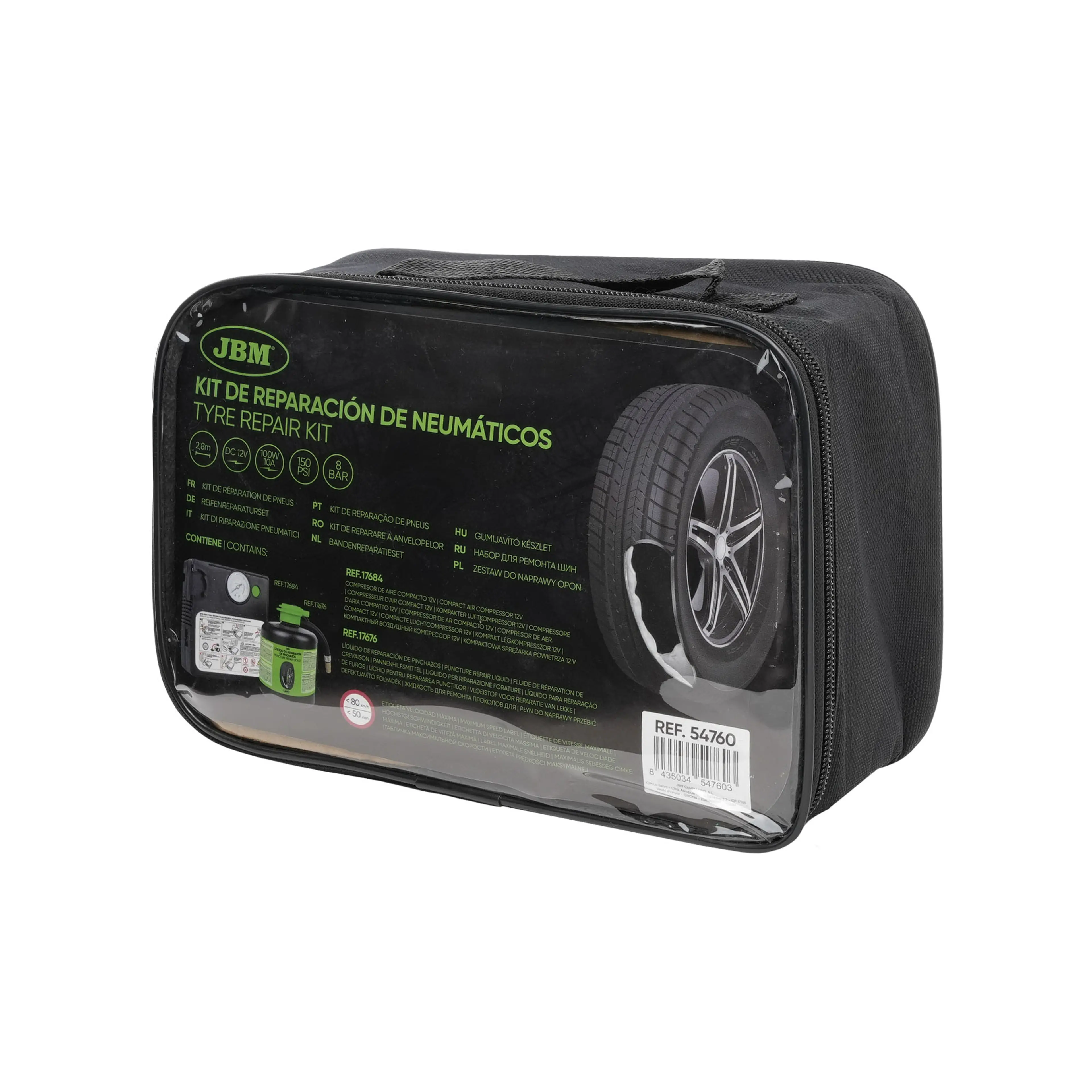 KIT SELLADOR REPARAPINCHAZOS + COMPRESOR