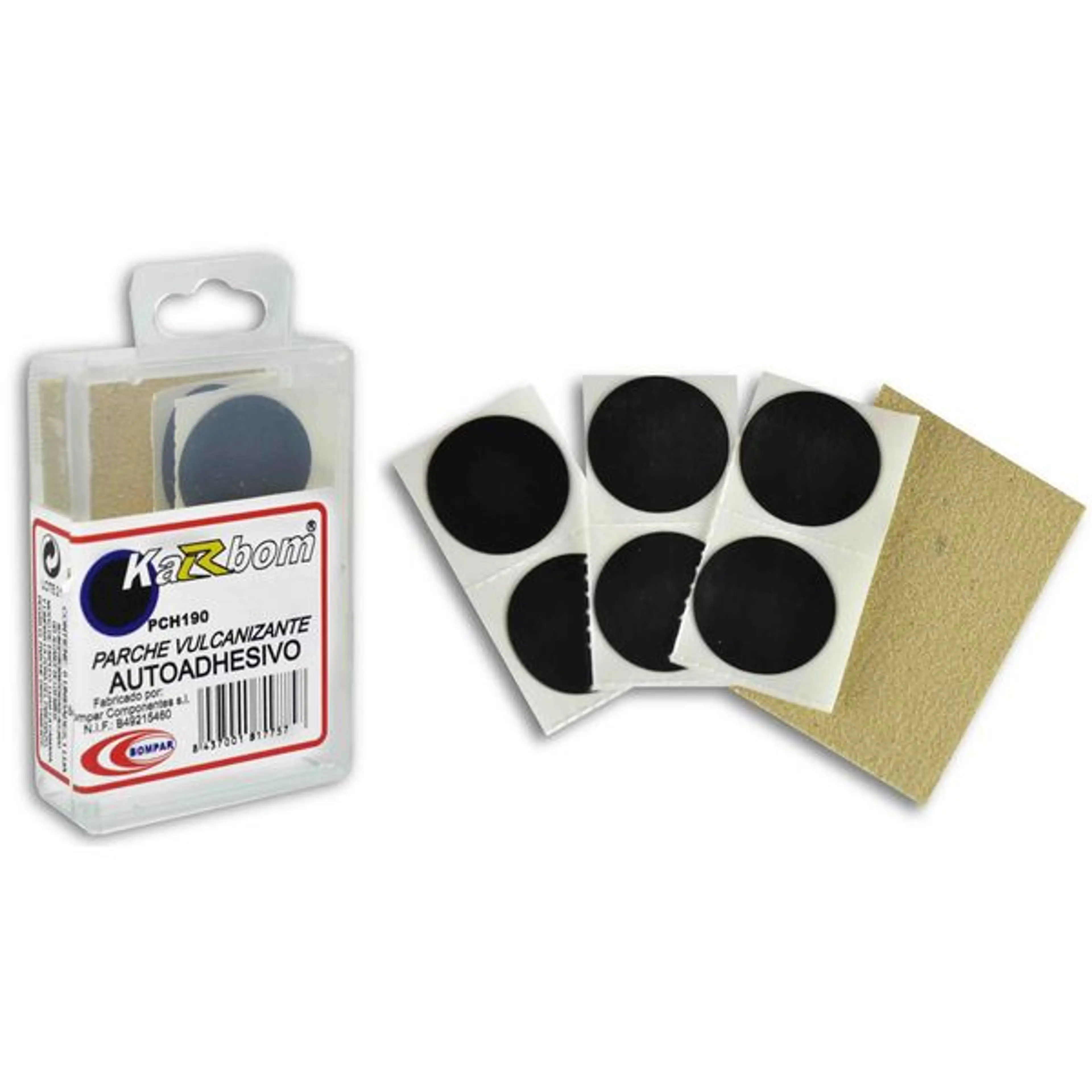 CAJA PARCHES AUTOADHES.BOMPAR 6PIEZ