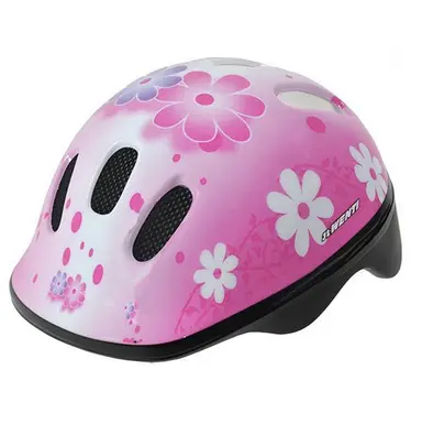 CASCO INFANTIL ROSA FLORES