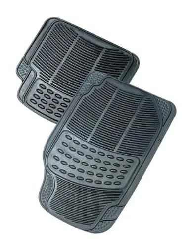 JUEGO ALFOMBRAS ALASKA PVC NEGRA