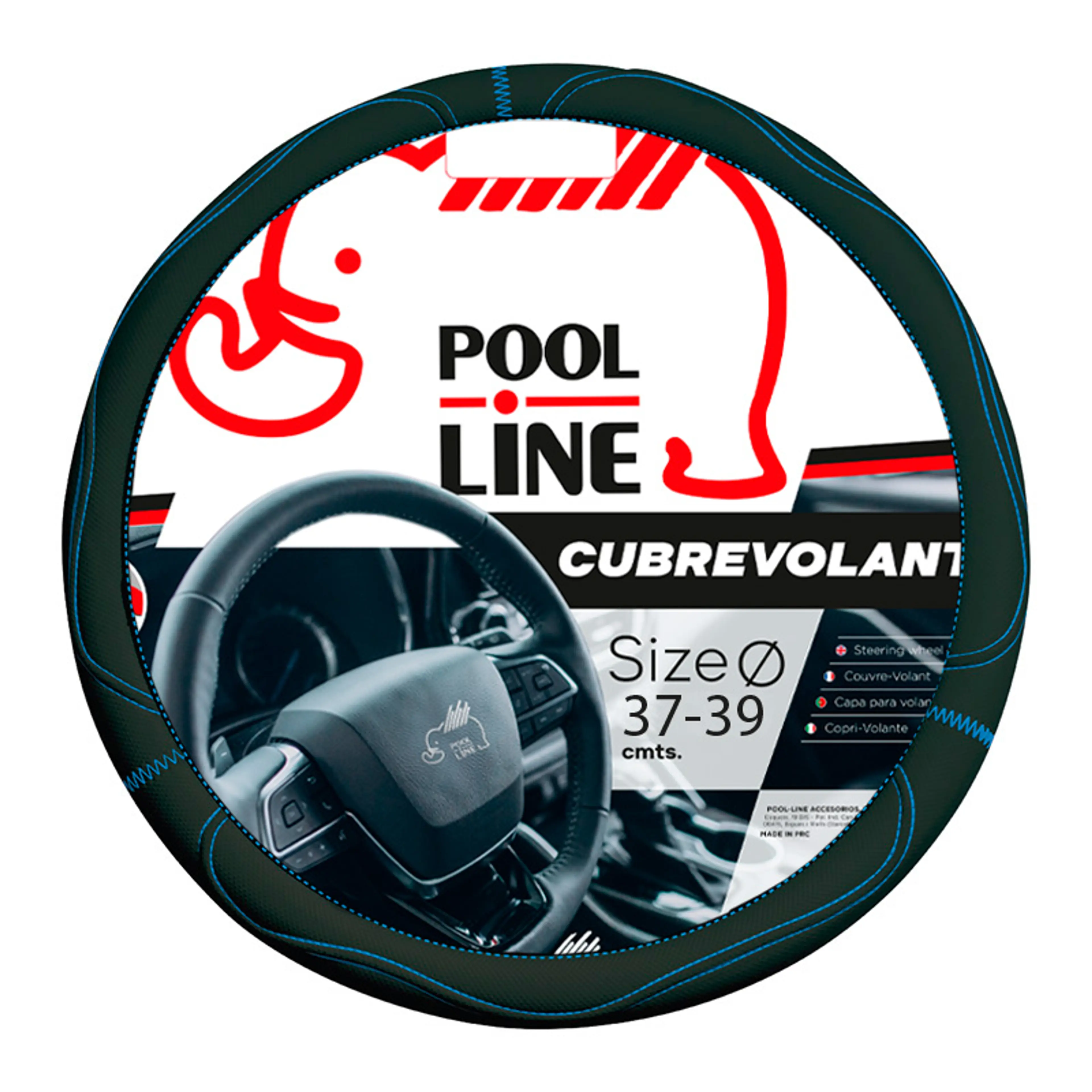 FUNDA VOLANTE GRIP NEGRO/AZUL