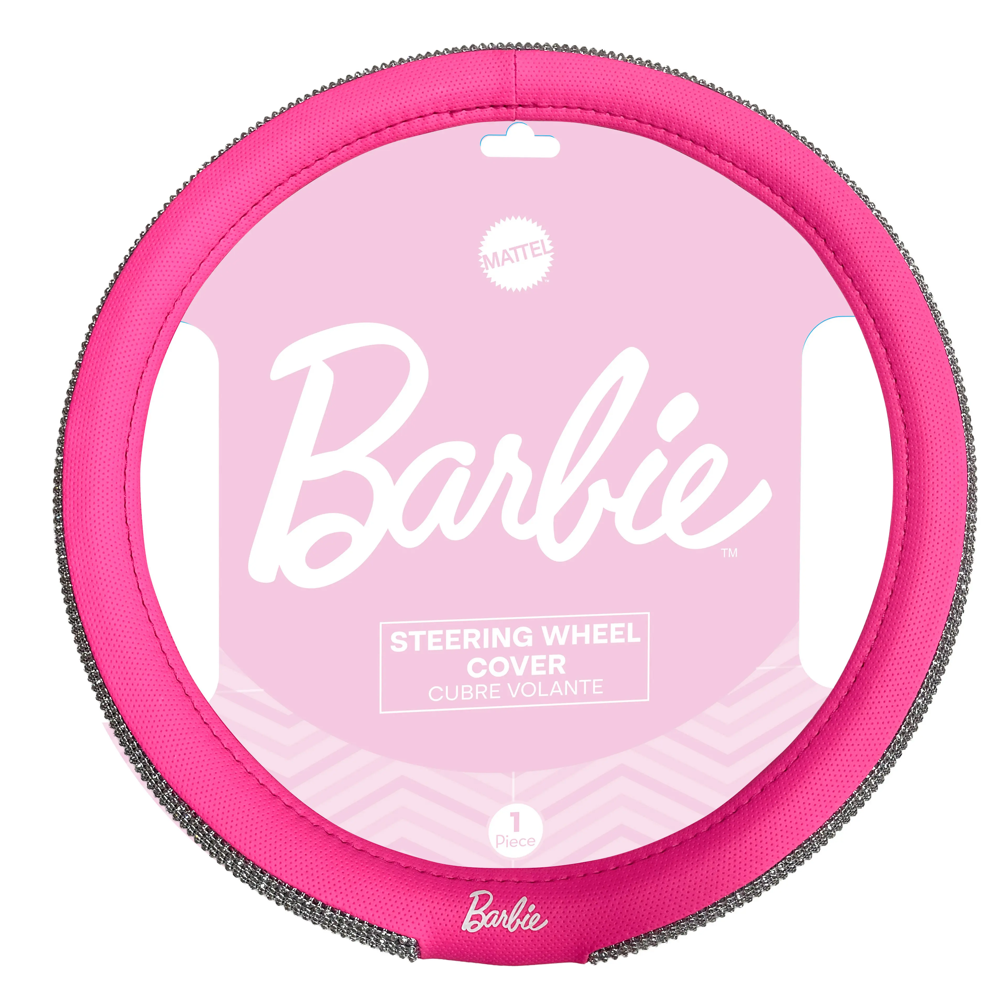 FUNDA VOLANTE  BRILLANTES ROSA BARBIE