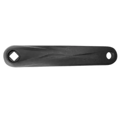 BIELA IZQUIERDA ALUMINIO 175MM ROMBO NEGRA