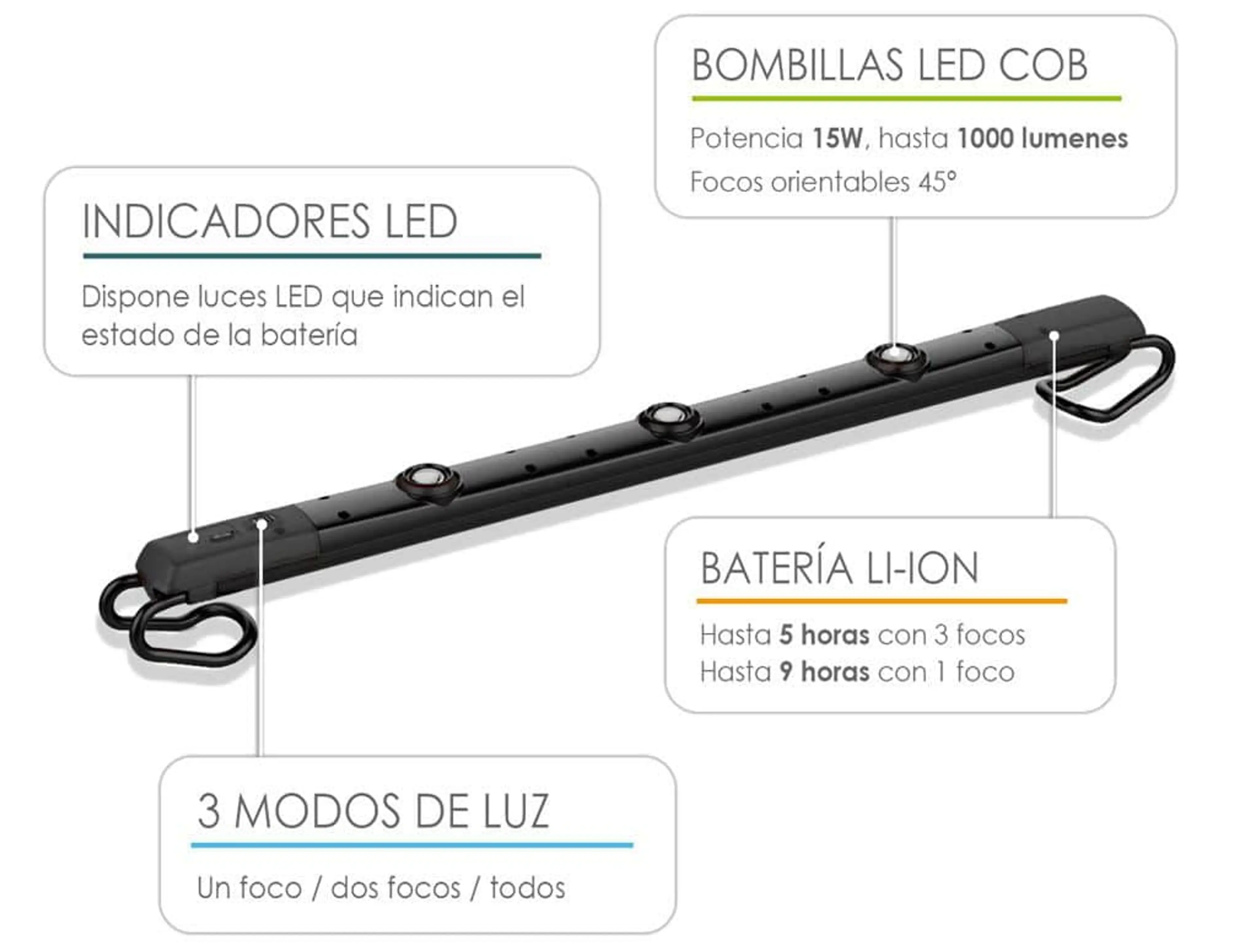 LAMPARA CAPOT BATERIA 3X5W FOCOS OR