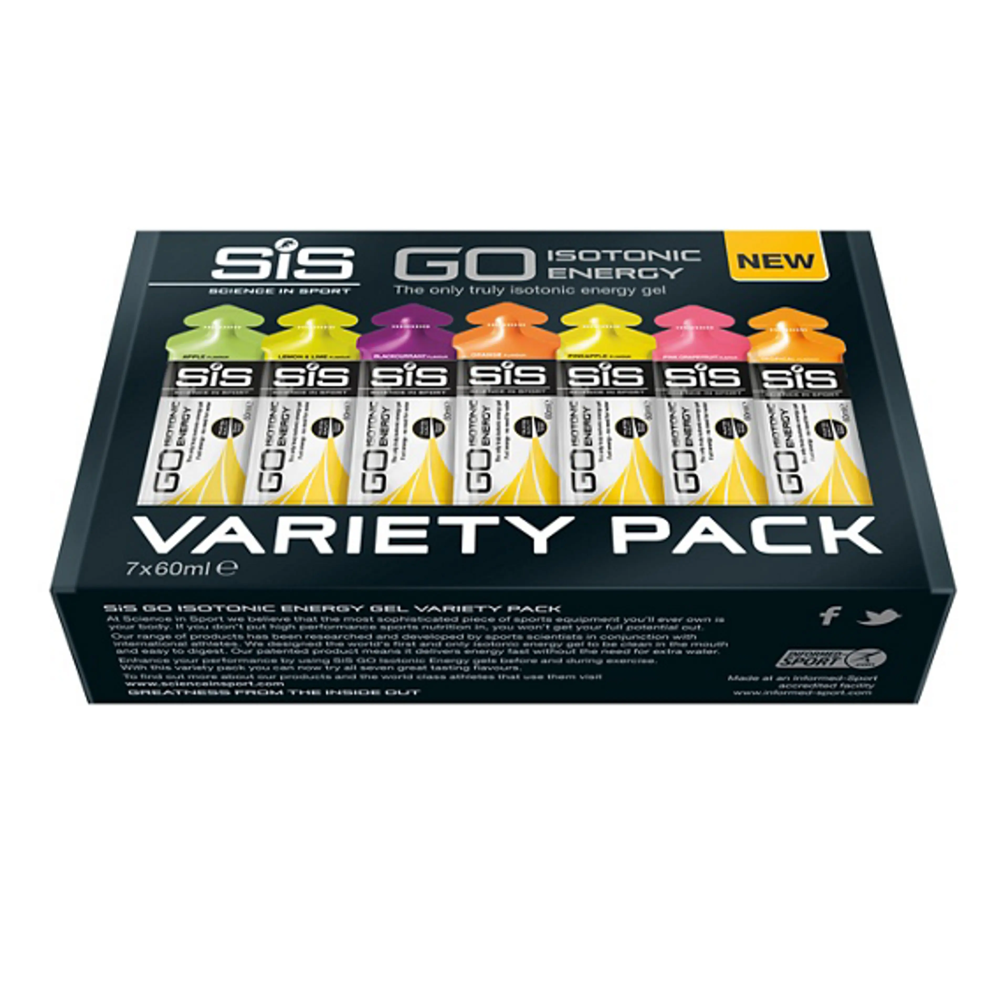 PACK 7 GELES SIS GO  ISOTONIC ENERG