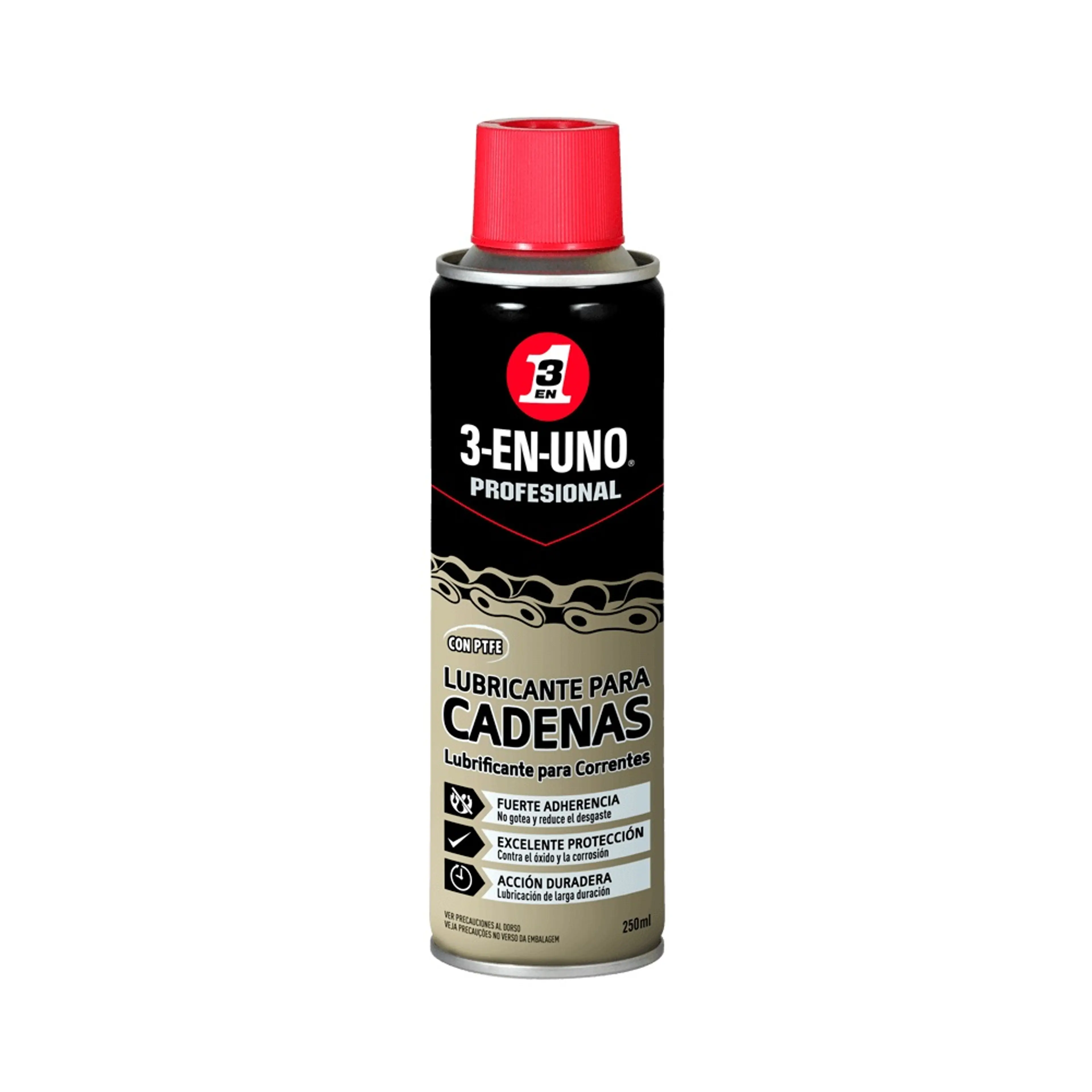 3 EN 1 LUBRICANTE CADENAS 250 ML.